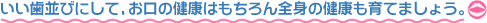 ���������тɂ��āA�����̌��N�͂������S�g�̌��N����Ă܂��傤�B