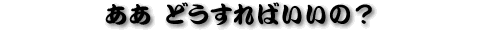 �����@�ǂ�����΂����́H